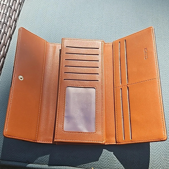 Cluci Mile Large Stylish Wallet. Black/brown NWOT - Picture 9 of 10